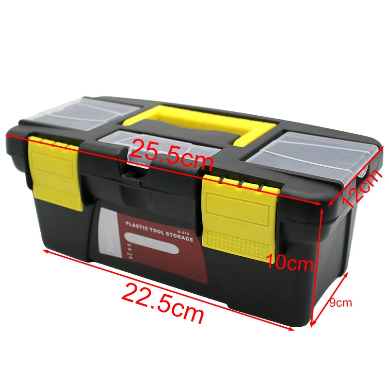 Double-Layer Plastic Toolbox with Lid Organisers