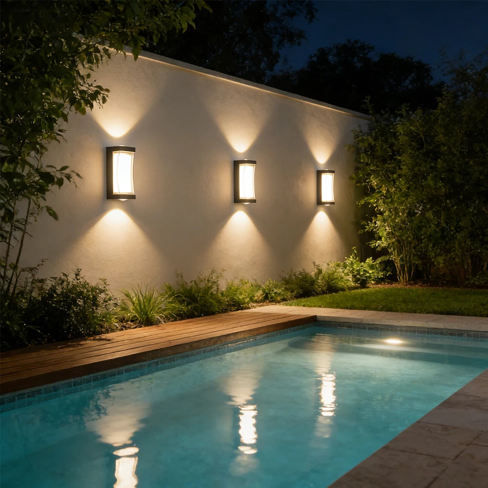 Applique da esterno LED da 12 W, IP65, tre forme del paralume