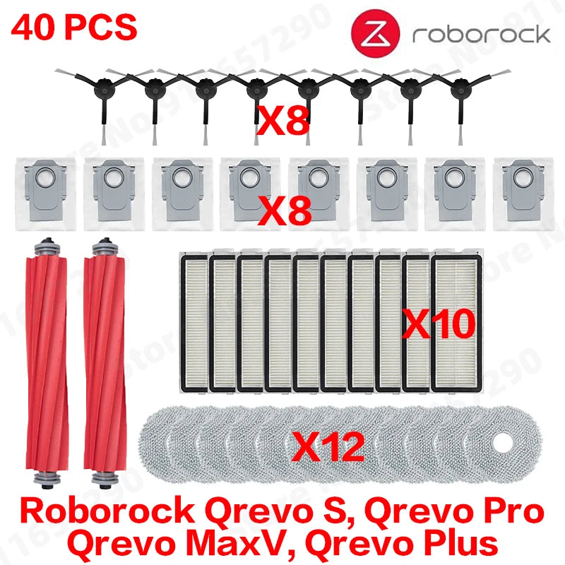 Náhradné diely pre robotický vysávač Roborock Qrevo, viacero súprav