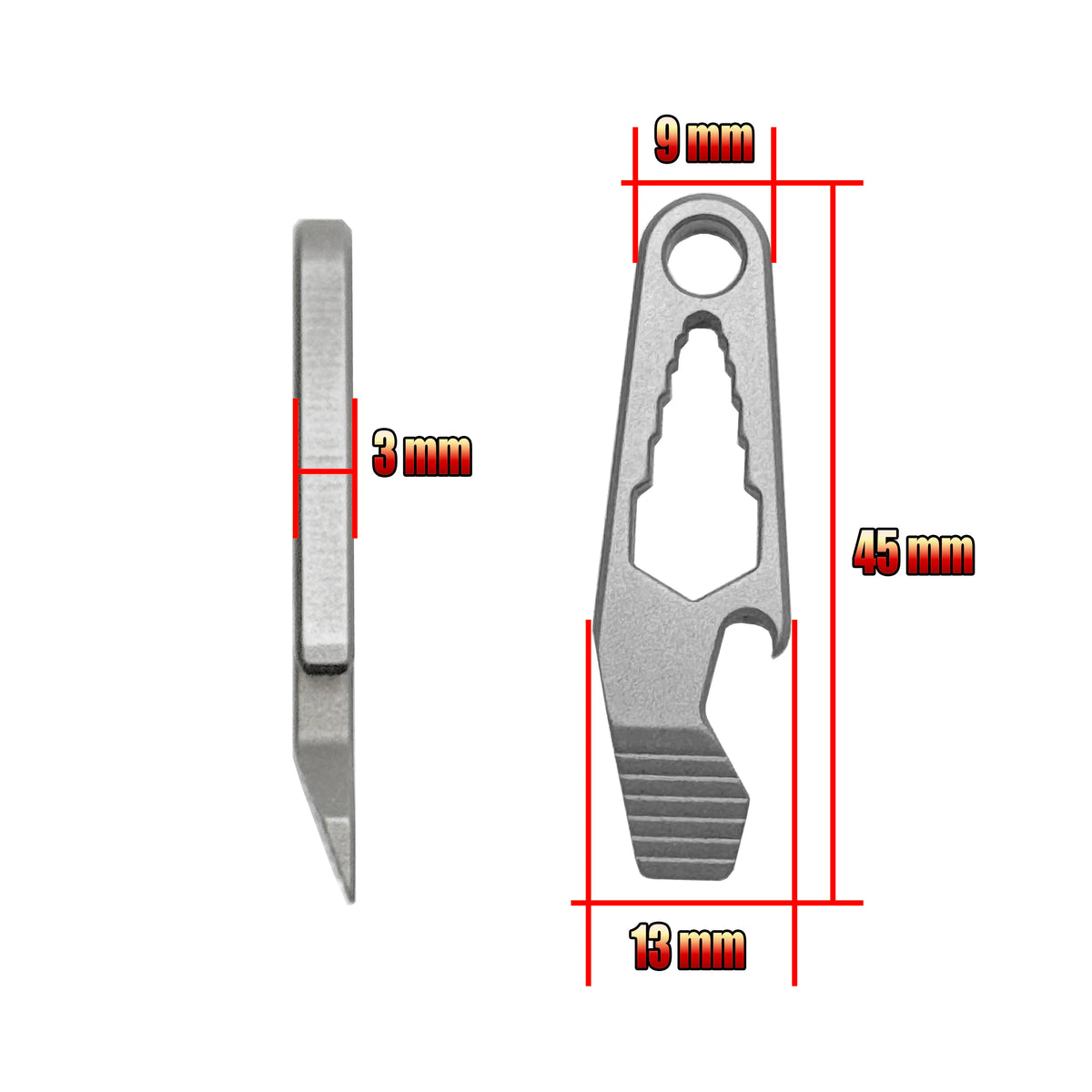 Mini Pocket Pry Tool with Bottle Opener