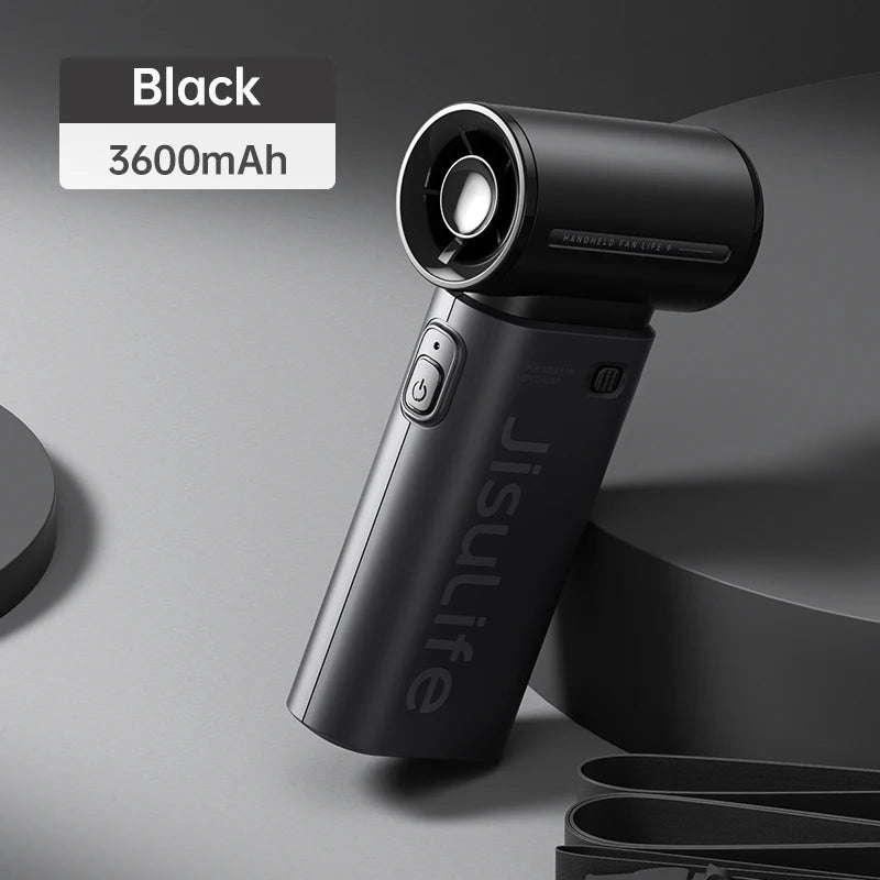 JISULIFE Handheld Turbo Fan 5 Speeds, 5000mAh Rechargeable
