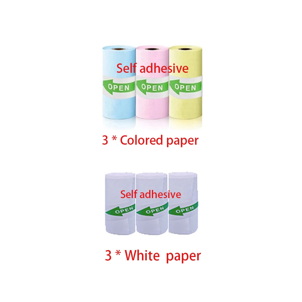 57 mm Thermal Label and Colour Paper Rolls, 6 m per Roll