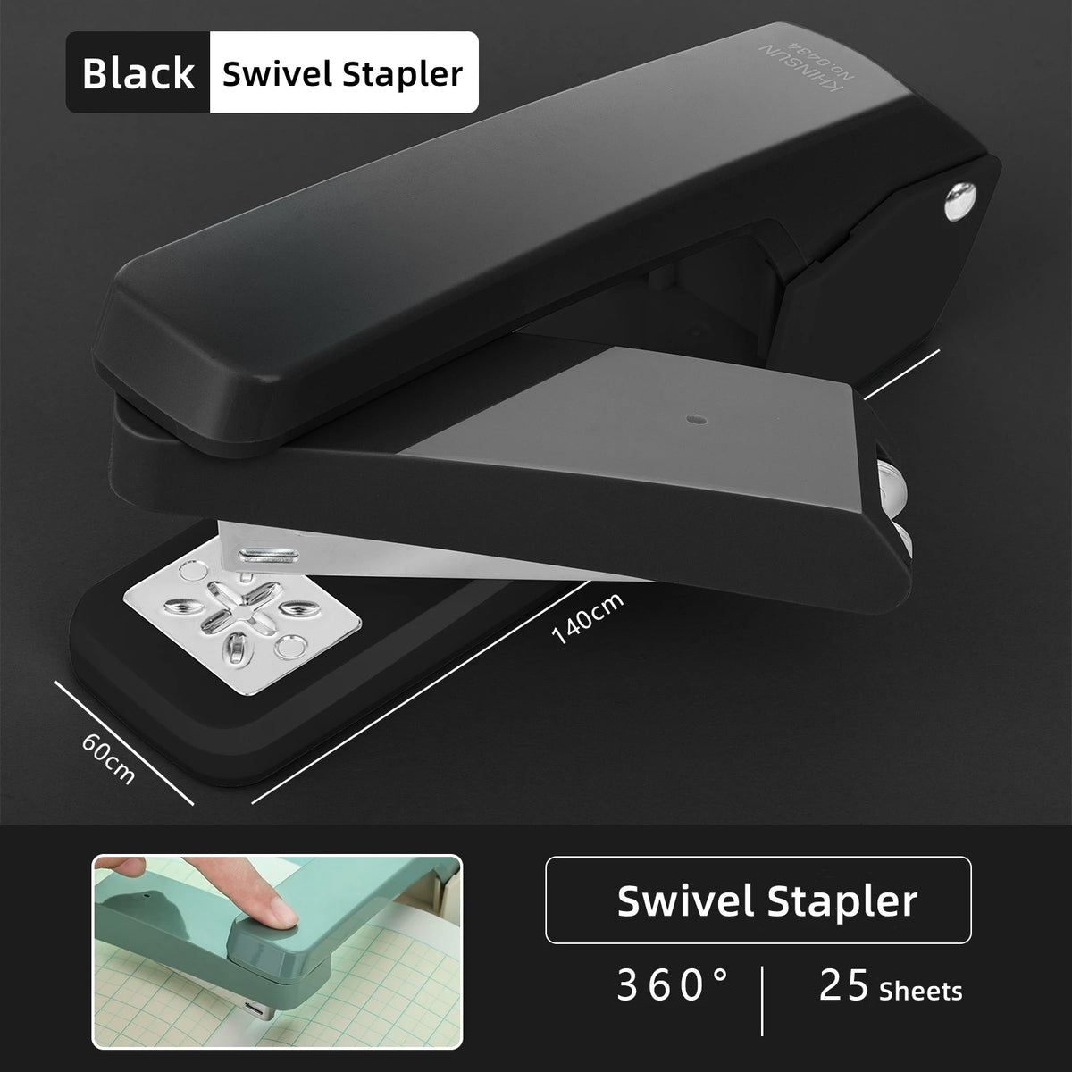 Swivel Manual Stapler for 24/6 Staples