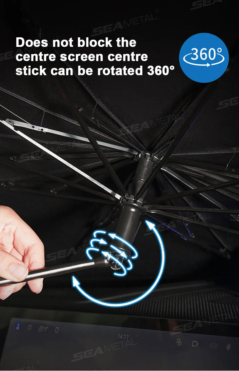 SEAMETAL Car Windshield Sun Shade Universal Front Window Sunshade Cover Summer Auto UV Reflection Film Umbrella Heat Insulation