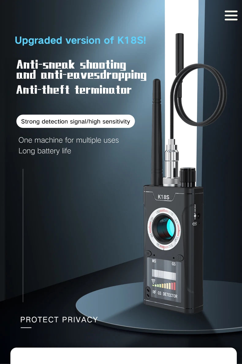 Hidden Camera Detector Anti Spy Gadget Professional Hunter Wireless Signal Car GPS Infrared Search Wiretapping Bug Mini Devices 