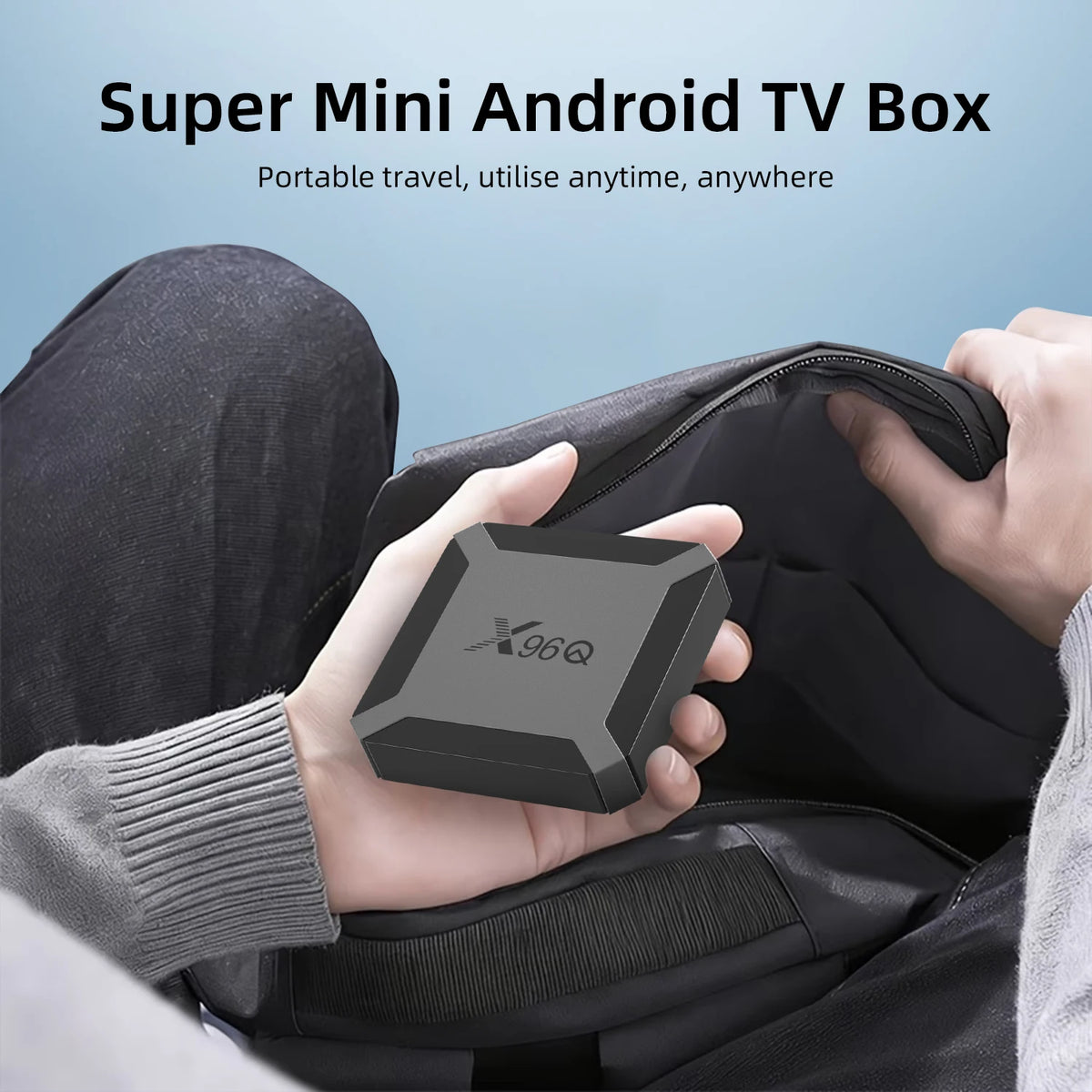 X96Q Android 10.0 TV Box, 2GB DDR3, 16GB EMMC, 4K Ultra HD, Allwinner H313 Quad-Core ARM Cortex-A53, Wi-Fi, Mini Smart Media Player Set-Top Box, with IR Remote Control, Compatible with Various LCD TVs and Older TV Models