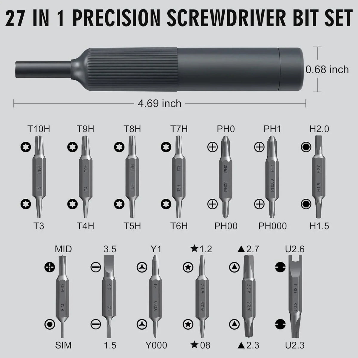 27-in-1 Pen-Style Precision Screwdriver