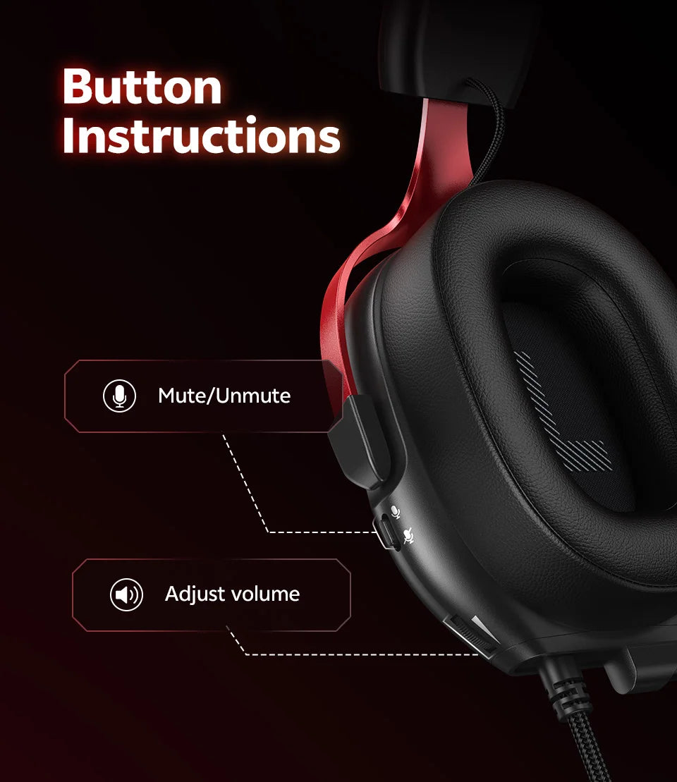 QCY VN200 Pro Bedrade Gaming Headset met 7.1 Geluid & Microfoon