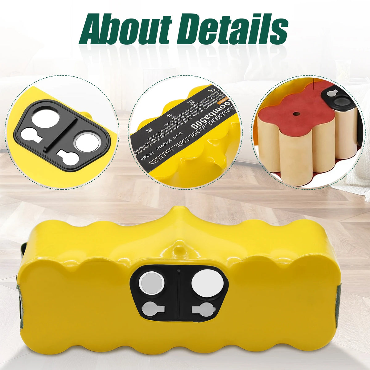 Batterie de remplacement Ni-MH 14.4V pour Roomba
