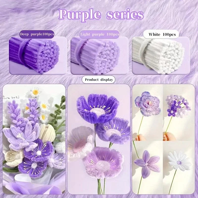 30 cm Chenille Pipe Cleaners, Assorted Craft Packs