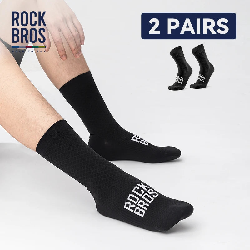 Breathable Cycling Socks High-Elastic Shock Absorbing 2 Pairs
