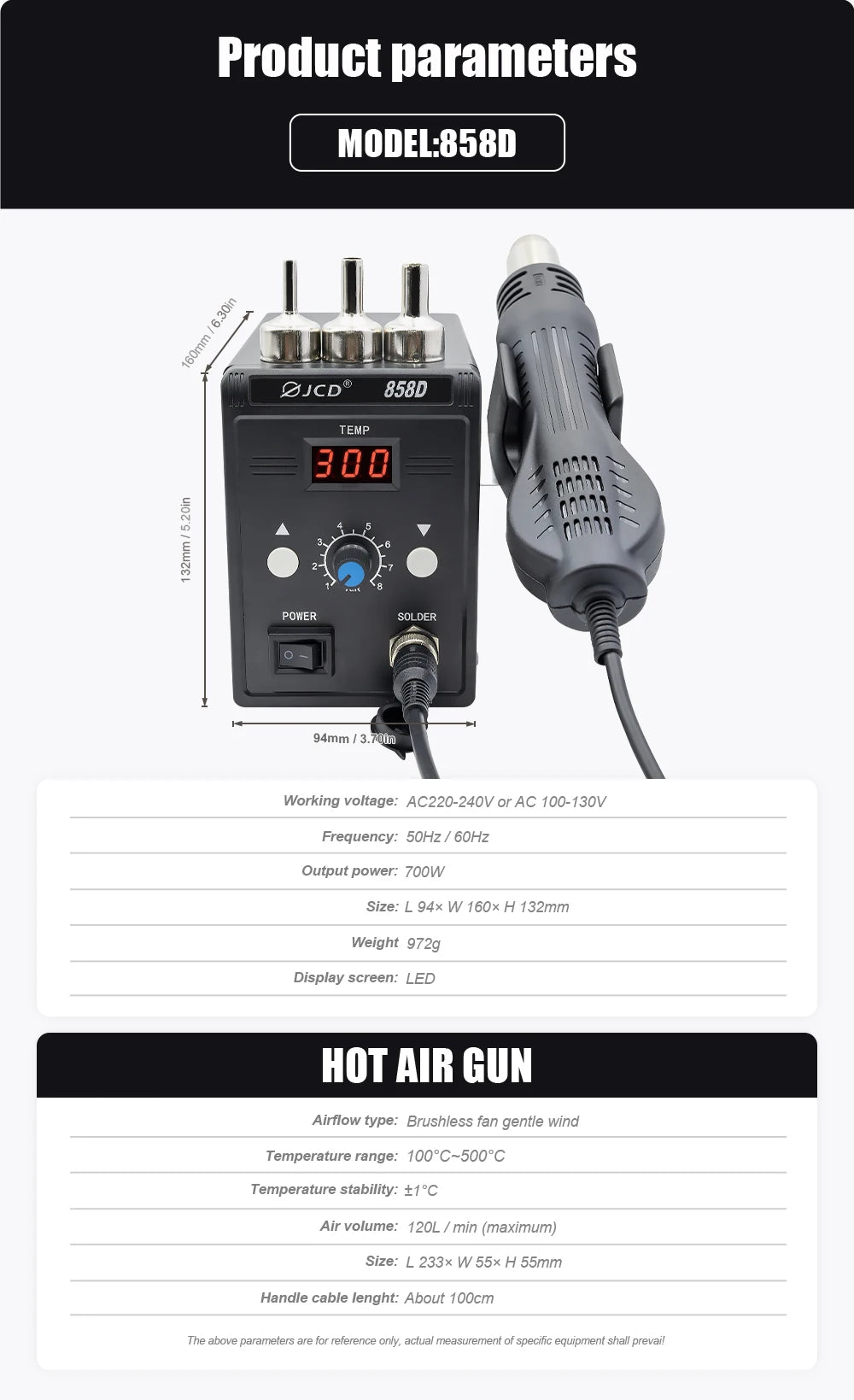 858D Hot Air Rework Station