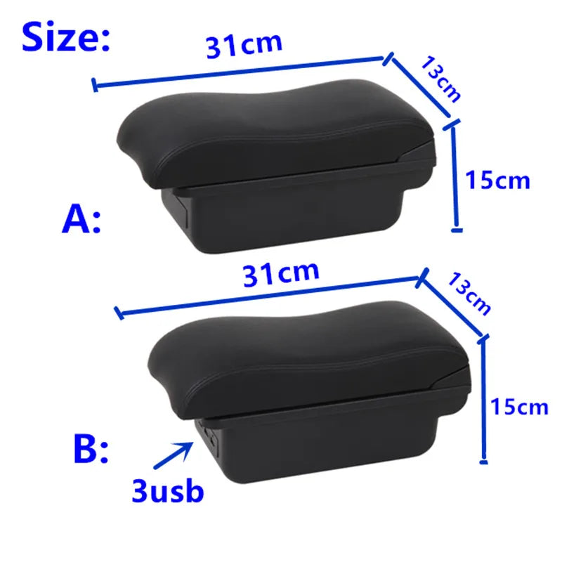 Universal Car Armrest Box with Storage