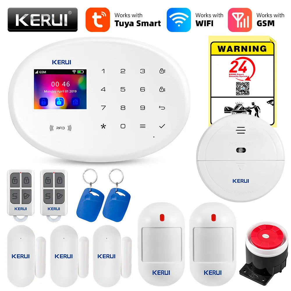 W181/W202 Tuya WiFi a 2G GSM Alarm System