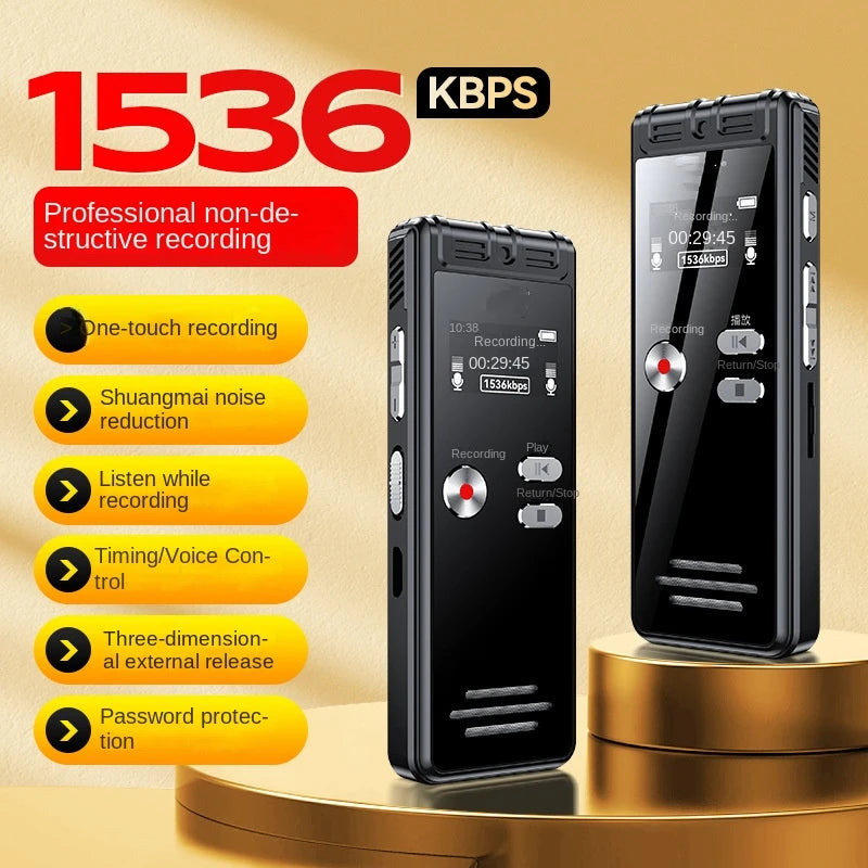 128GB Voice Activated Mini Recorder with Noise Reduction & USB