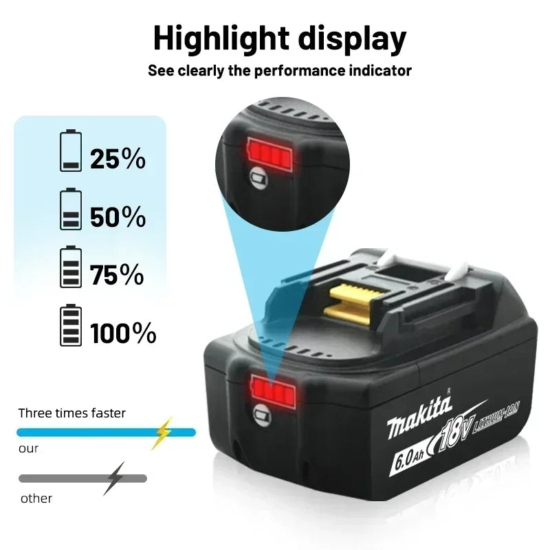 Makita 18V 6.0Ah Rechargeable Lithium Battery