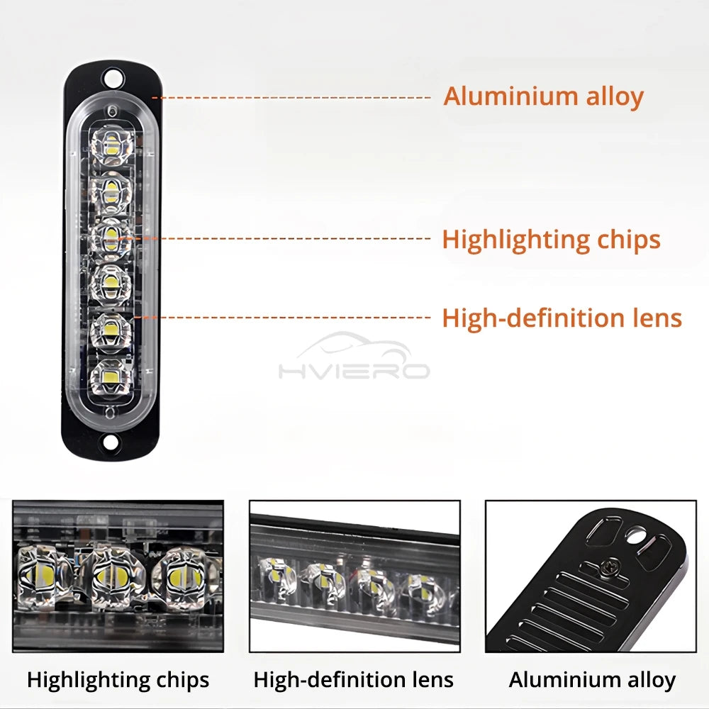 24LED Wireless Car Strobe Emergency Signal Flash Warn Light 12-24V Trailer Automatic Diode Truck Modification Accessories Modify