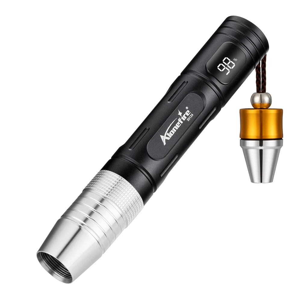 4-v-1 detektor nefritu, svetlo UV 365 nm, nabíjateľná baterka