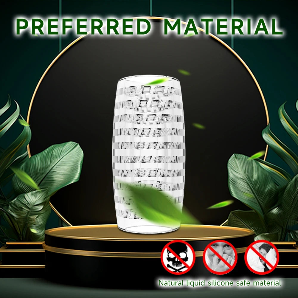 Şeffaf TPE Gerçek Dokunuş Mastürbatör Kupa