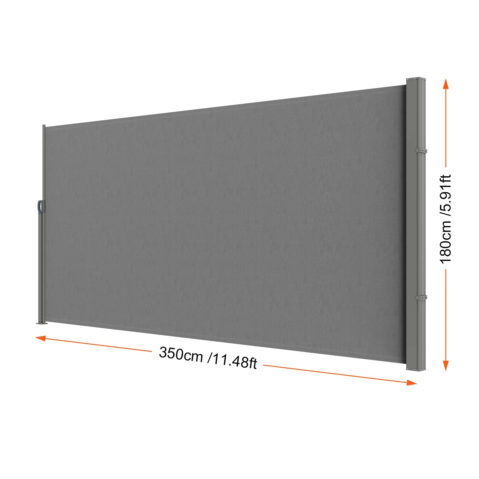 Retractable Side Awning Privacy Screen UV30+ Waterproof Patio Divider