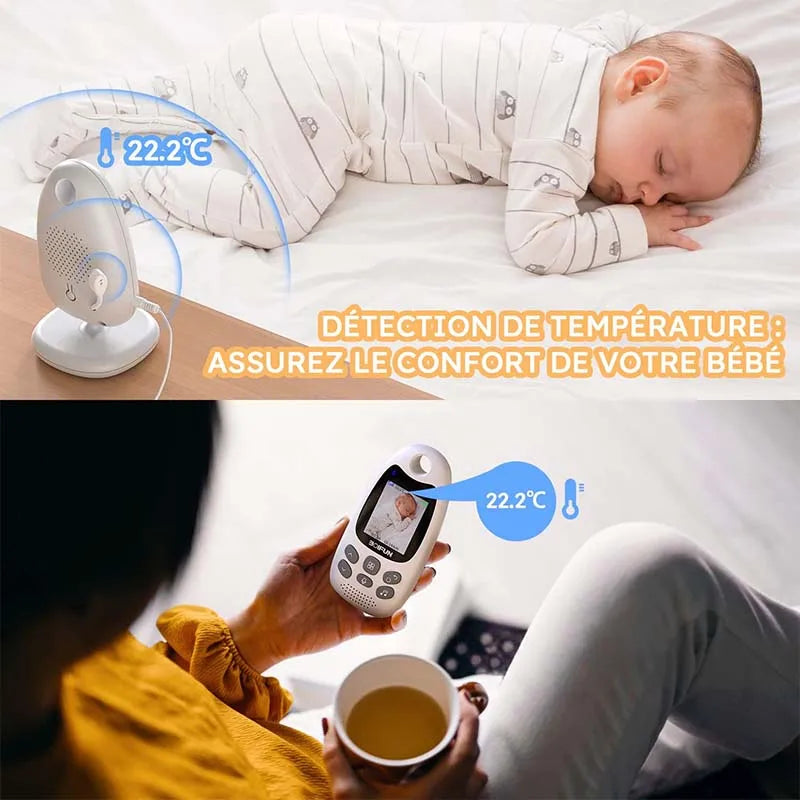 BOIFUN Baby Monitor with Camera, VOX, Night Vision, 2.4 GHz