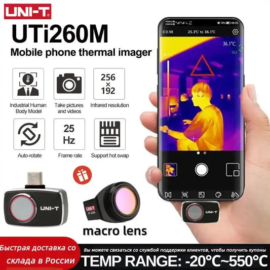 UNI-T UTI260M Thermal Imager PCB Circuit Heating Pipe Industrial Detection Infrared Thermal Imaging Camera for Smart Phone Tools Spy-shop.com