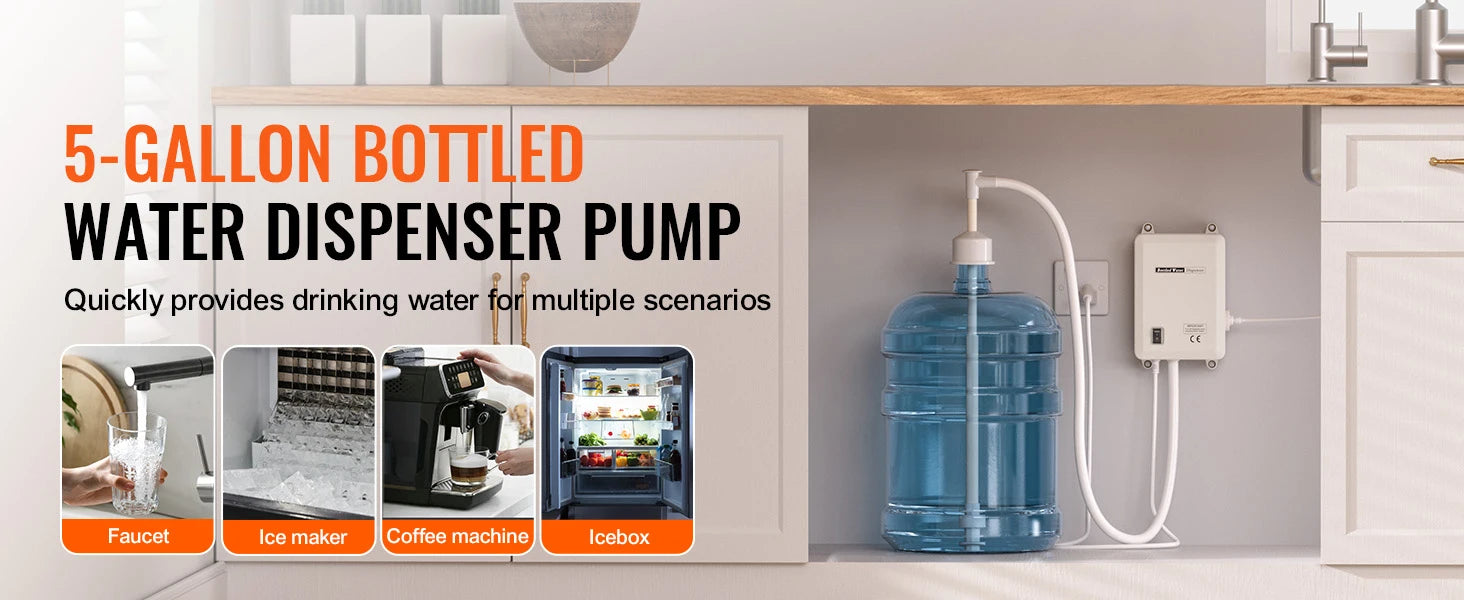 5 Gallon Bottled Water Pump System for Faucet & Appliances