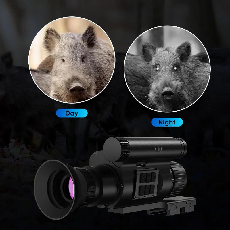 Night Vision Scope 50mm Focal Lens Vision Goggles  for Night Hunting Camping 850nm Day/Night Vision Monocular with Camera&Video
