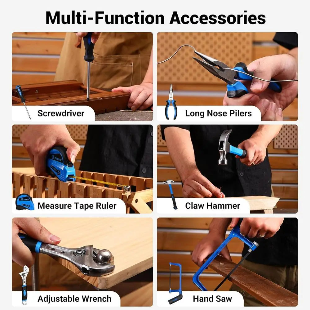 238-Piece 12V Cordless Drill Kit and Home Repair Tool Set