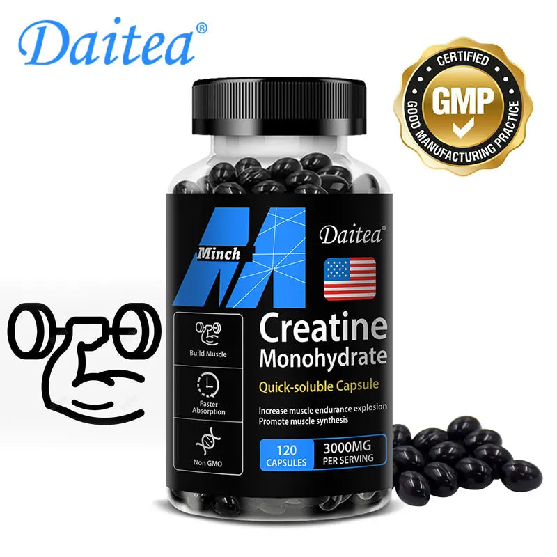 Creatine Monohydrate Supplement Capsules