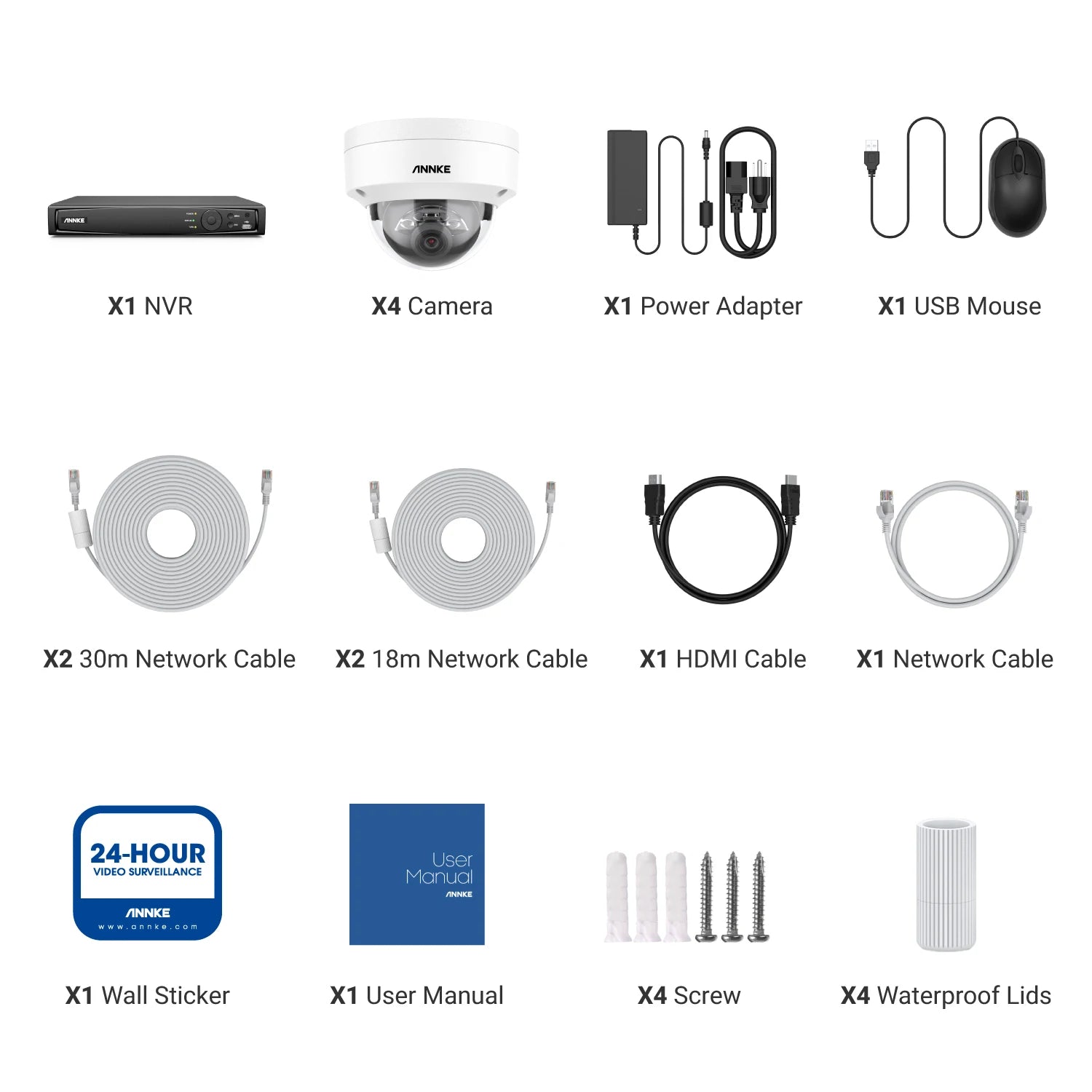 ANNKE 4K PoE NVR Security Camera System with Audio