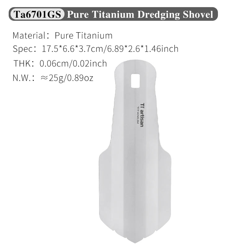 Titanium Hand Shovel Mini Ultralight Portable Trowel