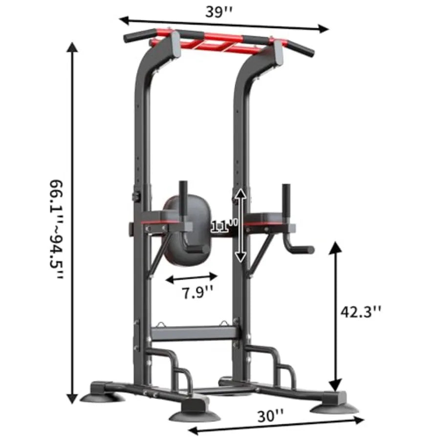 Justerbar Pull-Up-stång och Dipsstation för Helkroppsträning Hemma