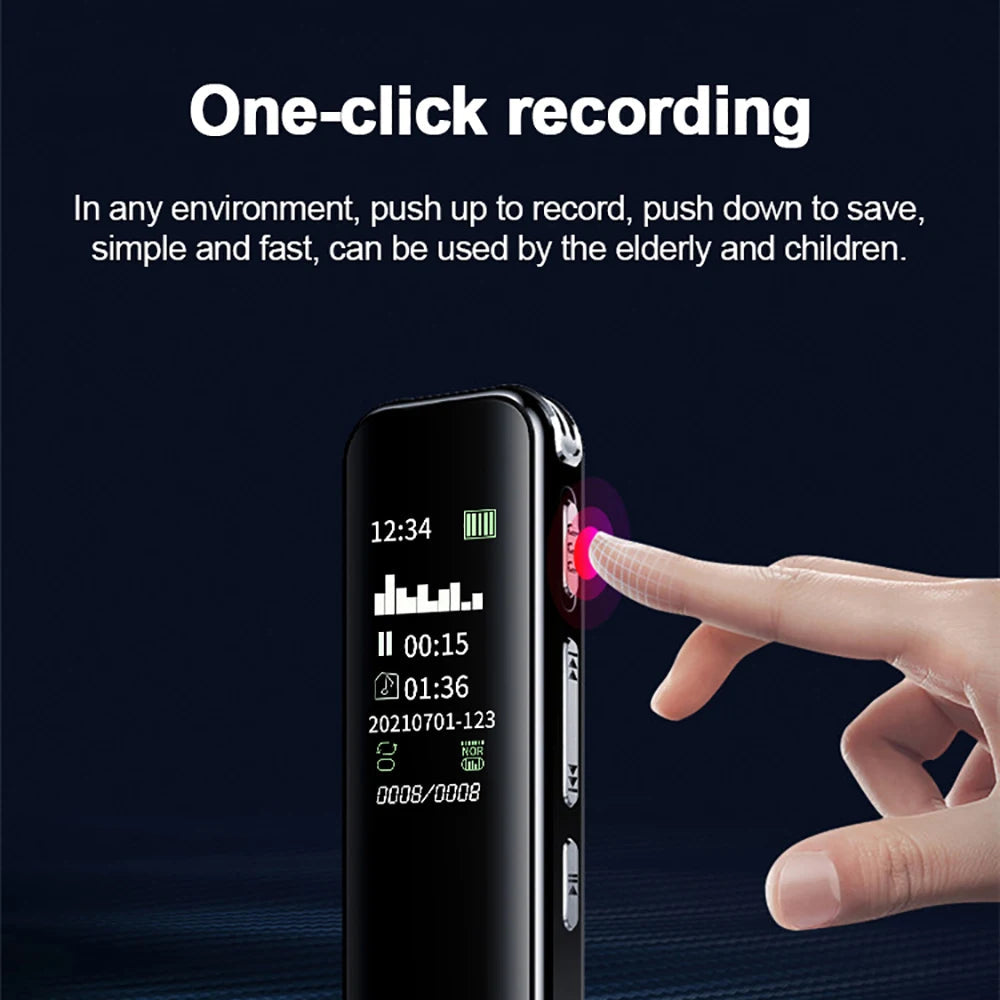 Voice Activated Recorder  Professional color screen Digital Audio Sound Recording Device Dictaphone STTWUNAKE 