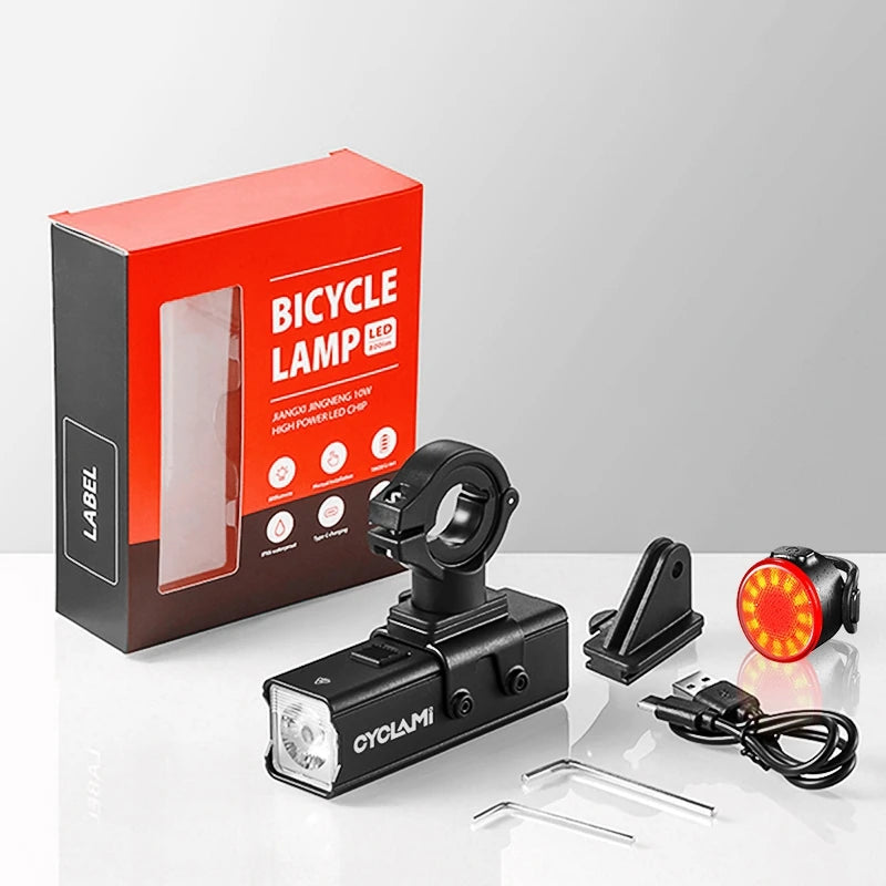 CYCLAMI 1000LM Bike Light Front Lamp Type-C Rechargeable LED 21700 4500mAh Bicycle Light Waterproof Headlight Bike Accessories 
