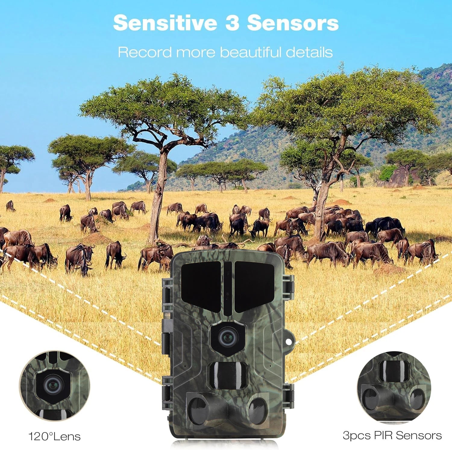 4K Hunting Trail Camera 50MP Night Vision IP65 Waterproof