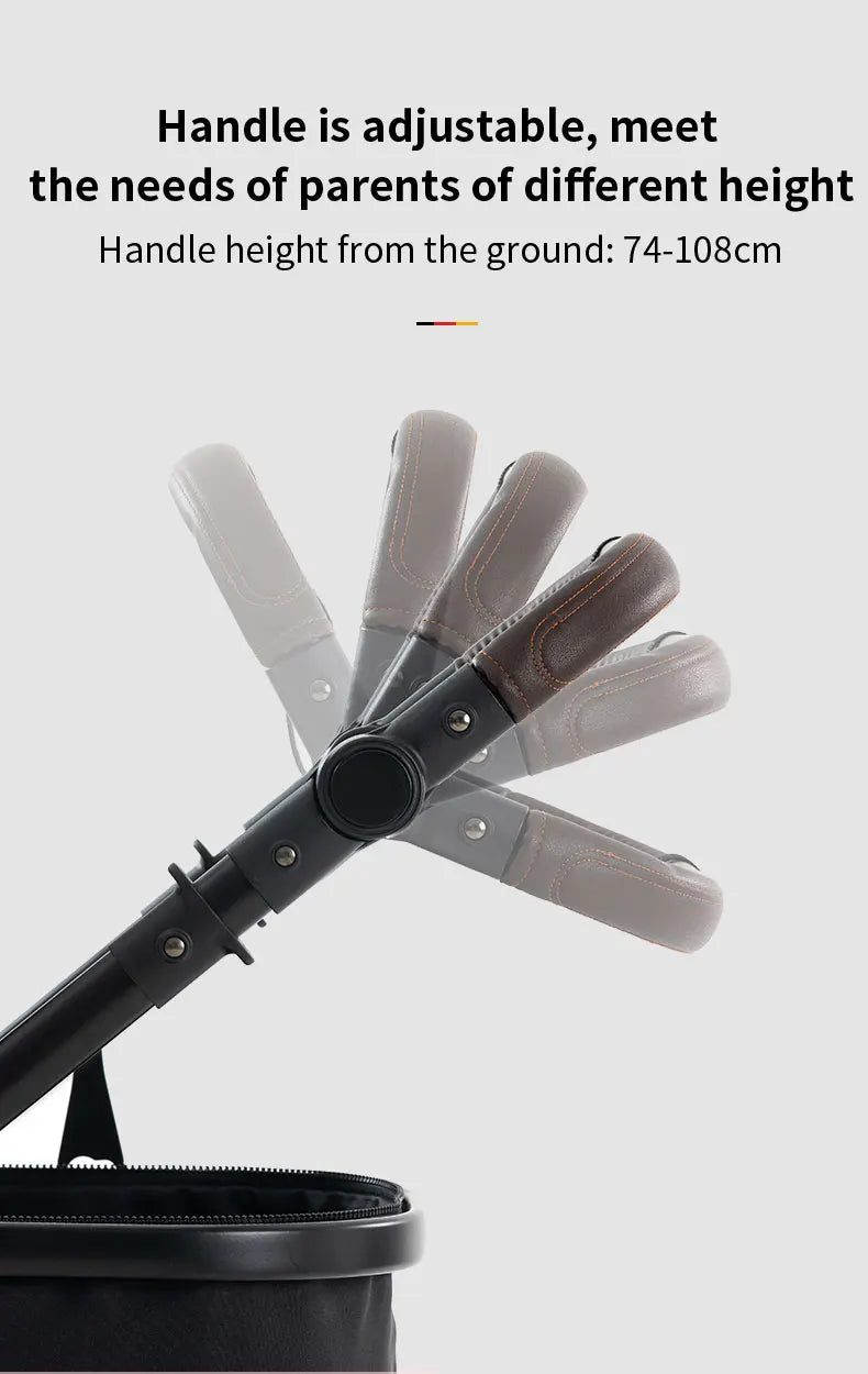 Luxusný detský kočík 3 v 1 Prenosný cestovný detský kočík Skladací kočík Vysoký krajinný hliníkový rám Kočík pre novorodencov a dojčatá