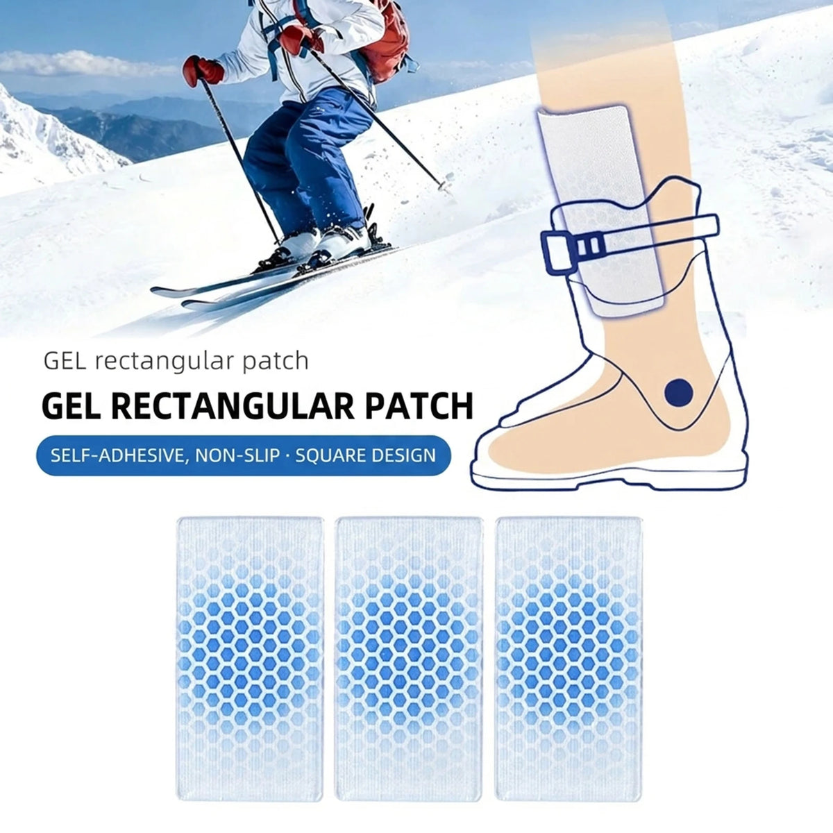 Selbstklebende Silikon-Gel-Schneestiefel-Pad