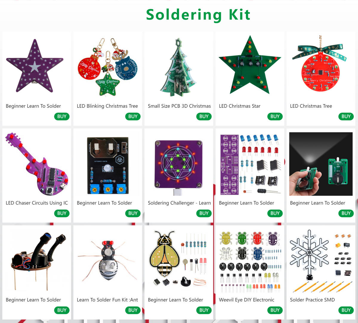 Light-Chasing Robot Soldering Kit