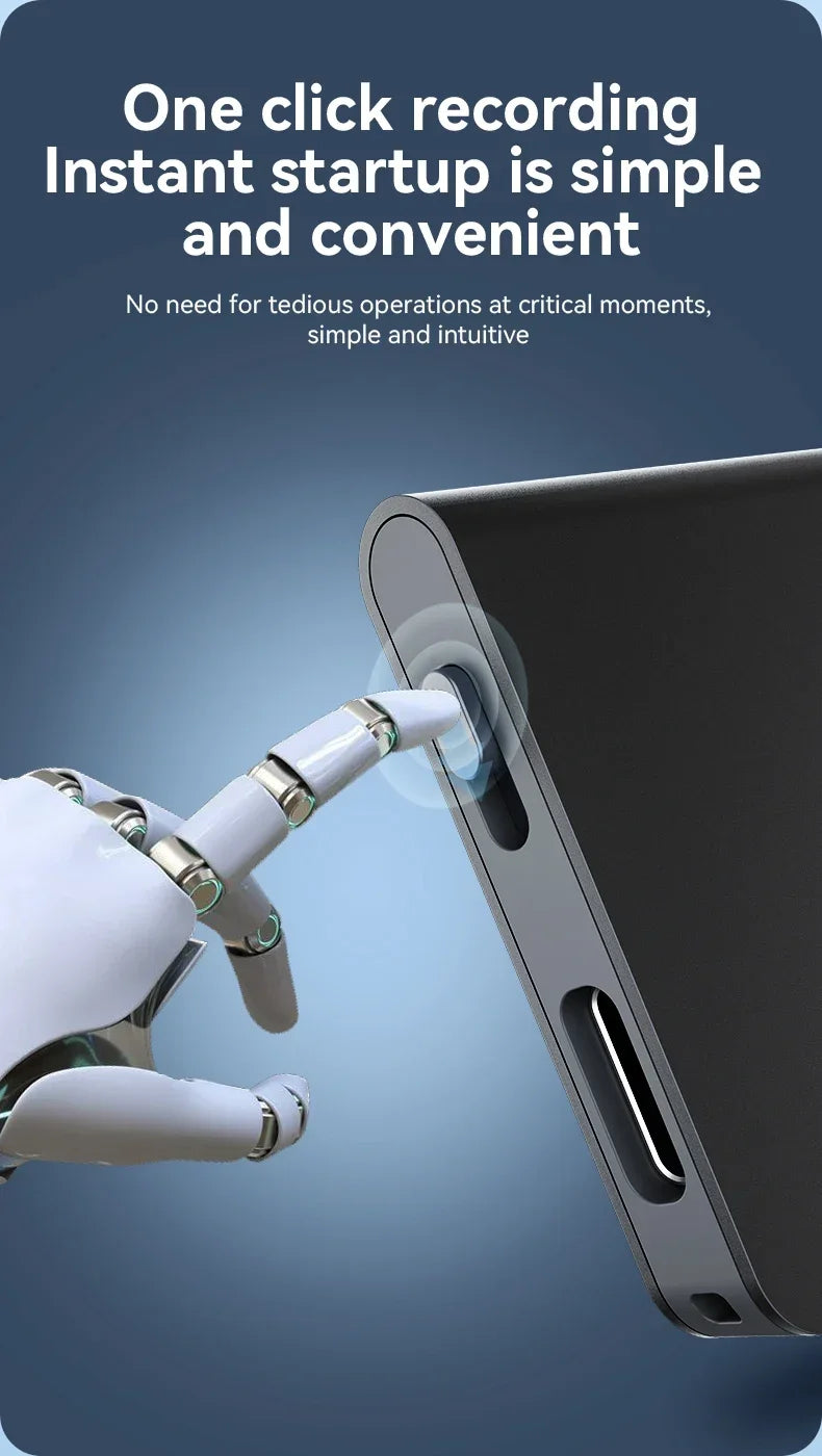 APP Mini Voice Recorder Activated Recording Micro Dictaphone Digital Audio Smart Recorder Noise Reduction  Sound Recorder 