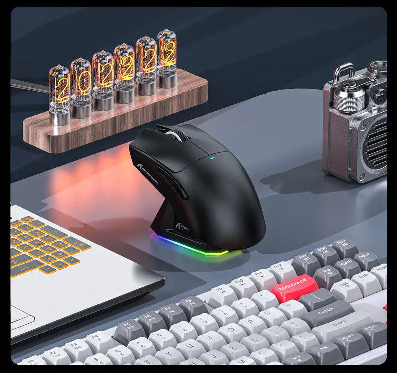 Attack Shark X11 Wireless mouse, three-mode connection 2.4GHz/ wired/Bluetooth PAW3311 22000DPI RGB magnetic charging dock mouse 
