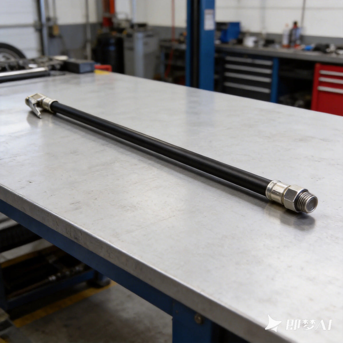 Flexible Tyre Inflator Hose with Gauge