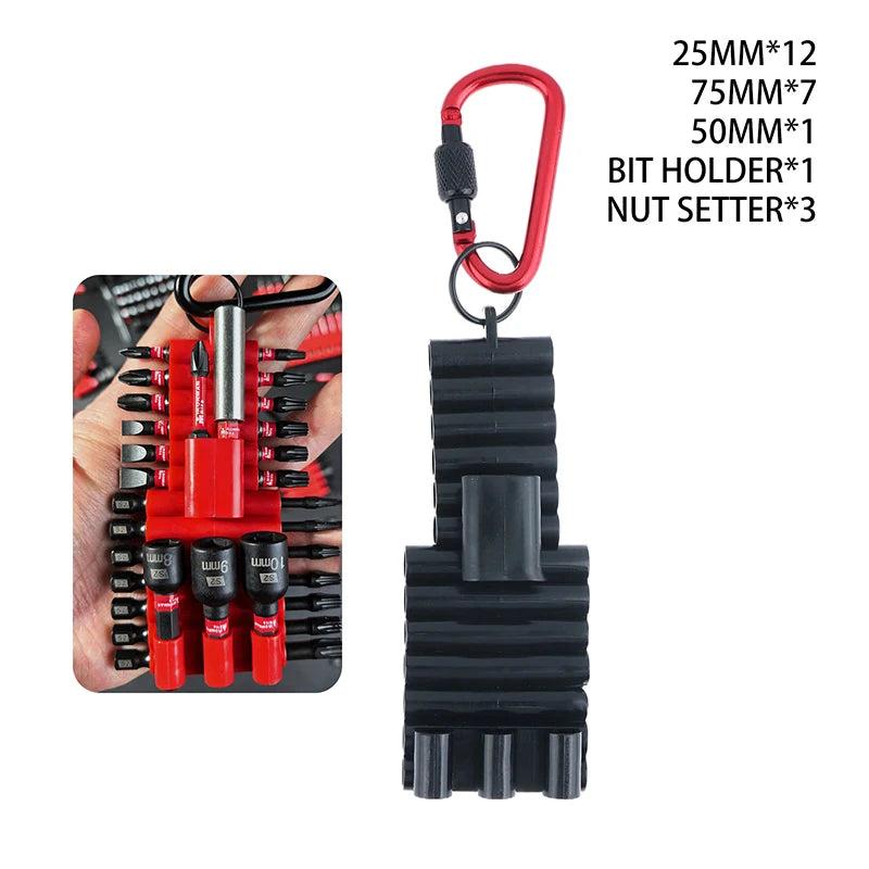 Tragbarer Bithalter für Schraubendreher mit Karabiner