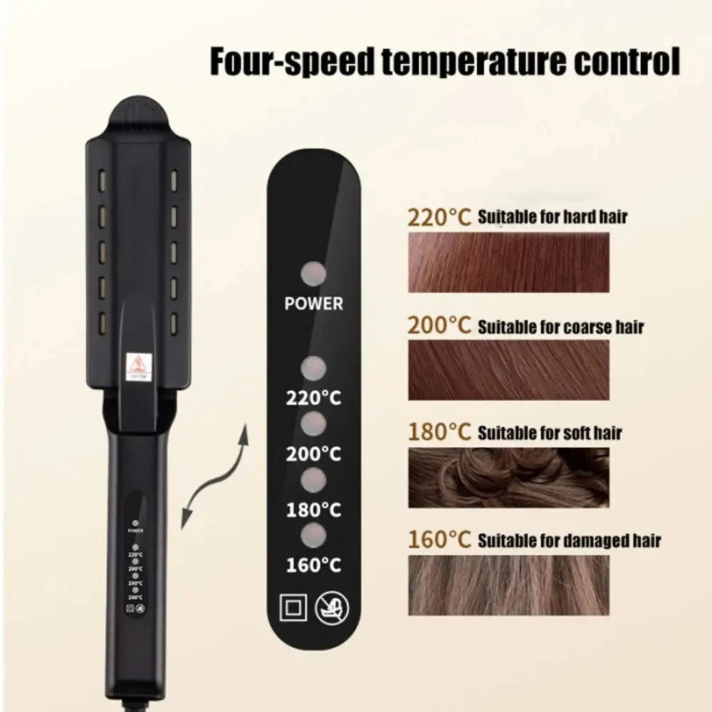 Curling And Straightening Dual Use Hair Straightening Splint Constant Temperature 4 Gears Portable Air Bangs Curling Straightene 