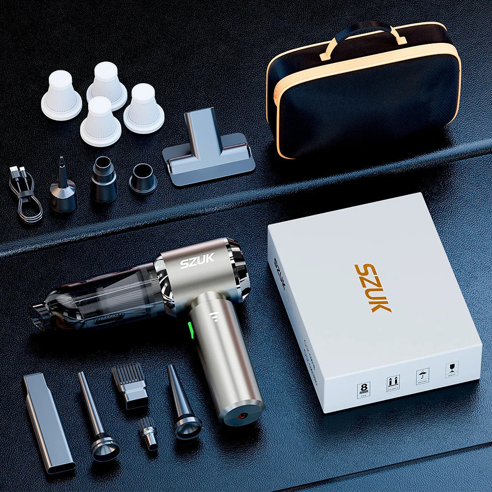 SZUK C012MAX Car Vacuum Cleaner Strong Suction Cleaning Mini Machine Wireless Portable Handhled Blower Machine Home Appliances 