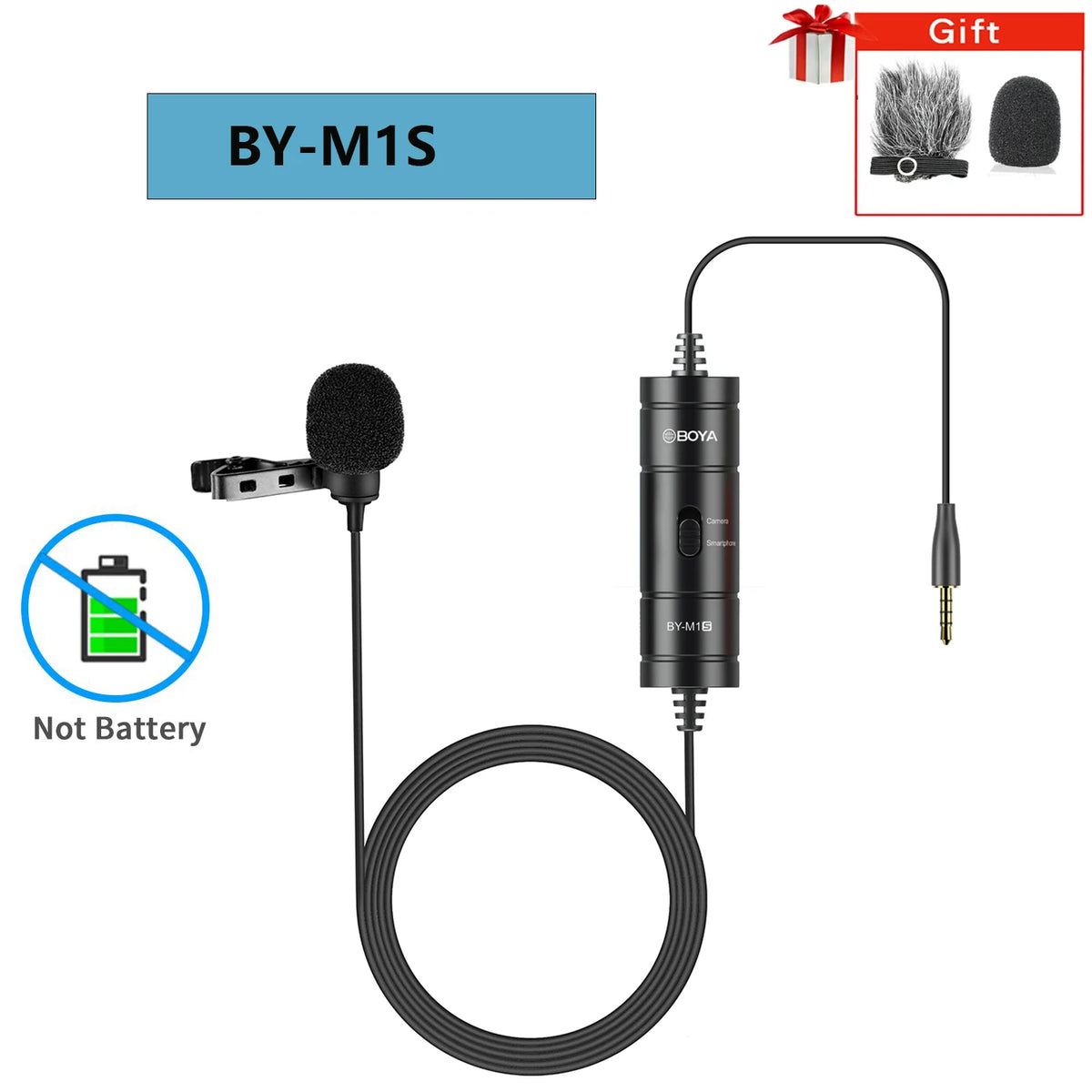 BY-M1 / BY-M1S Wired Lavalier Microphone