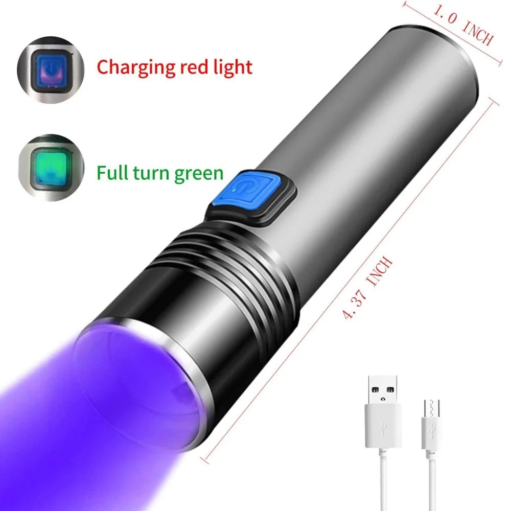 USB Rechargeable Ultraviolet Torch
