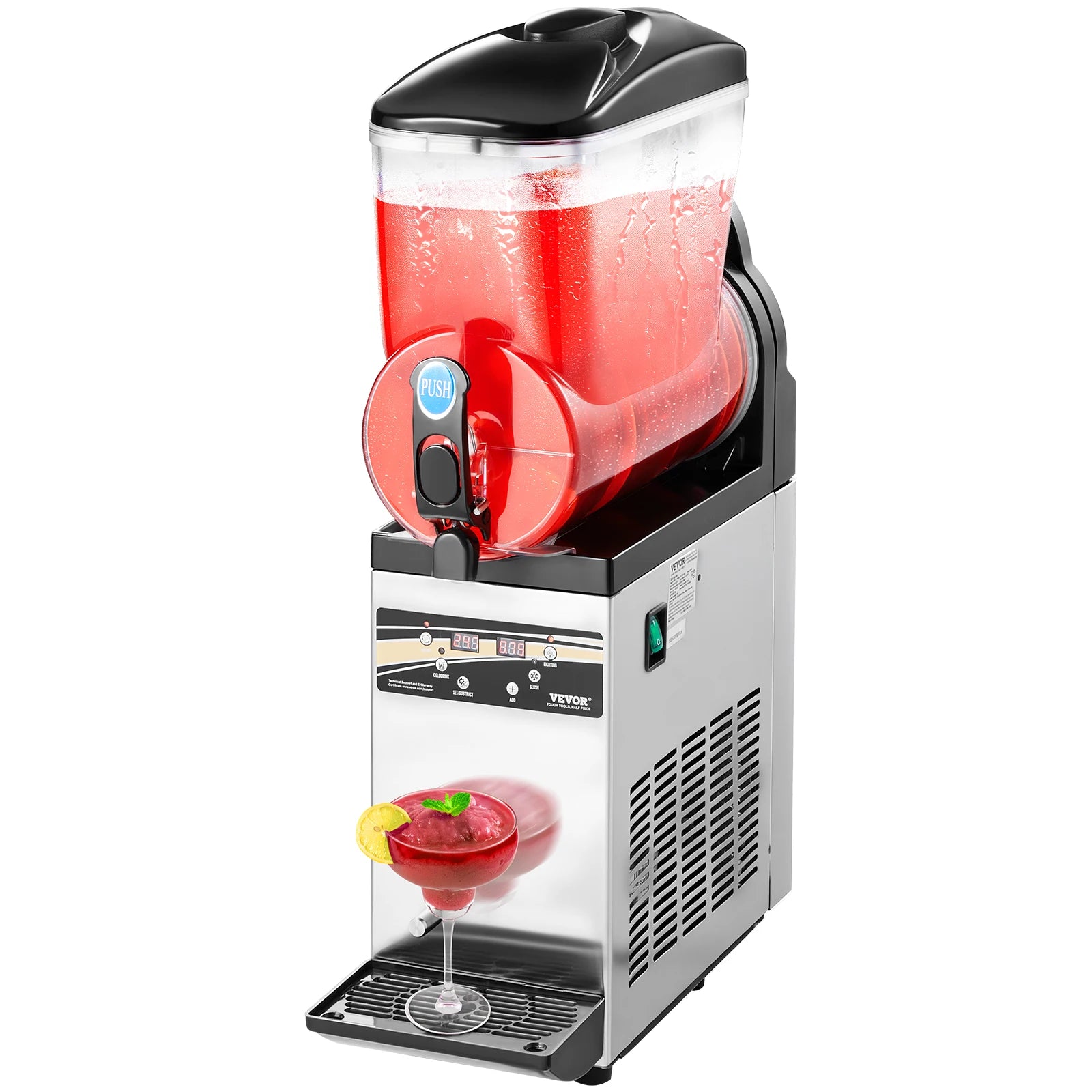 15L Commercial Slushy Machine Single Tank Frozen Drink Maker