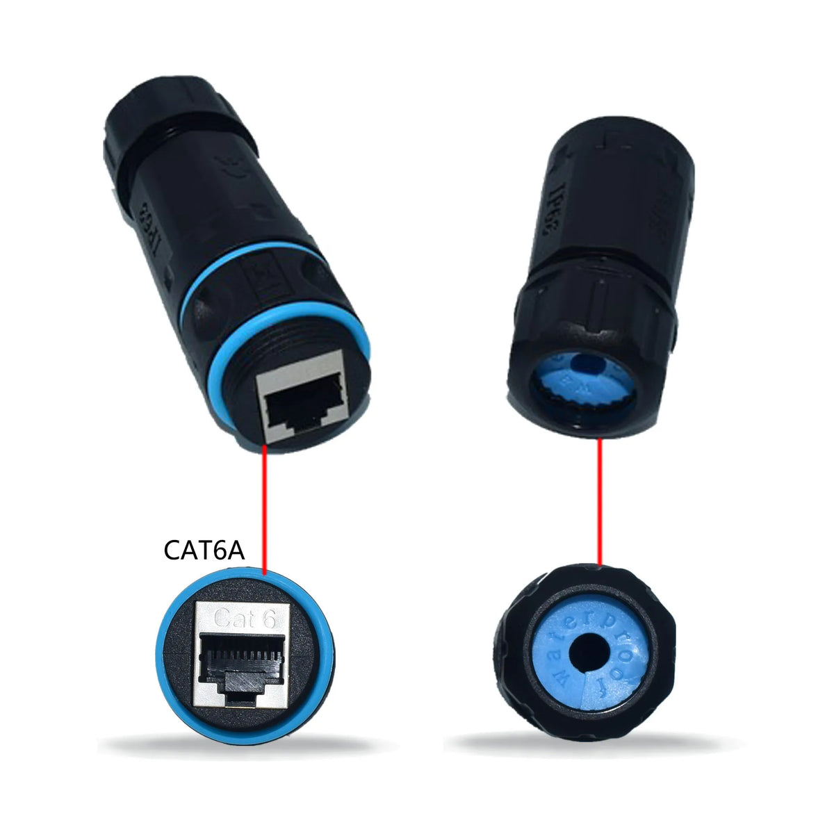 Sealed RJ45 Ethernet Coupler - Cat6/6A/7 Options