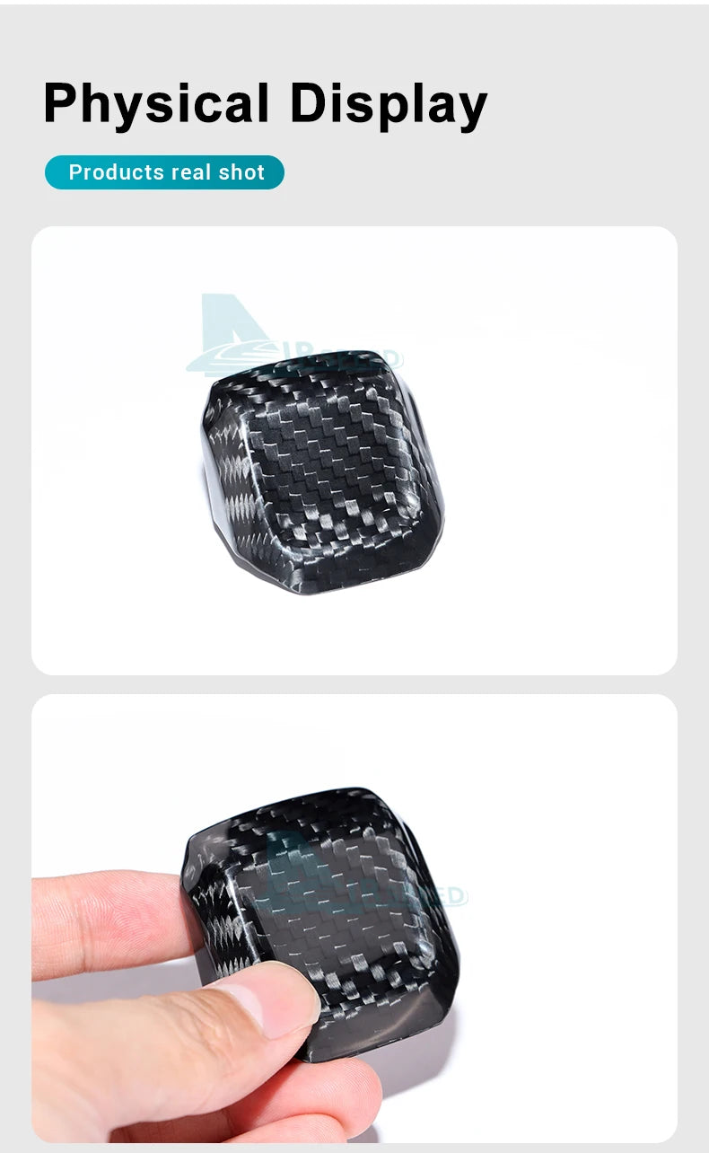 Carbon Fiber Gear Shift Knob Trim for Seat Leon and Cupra